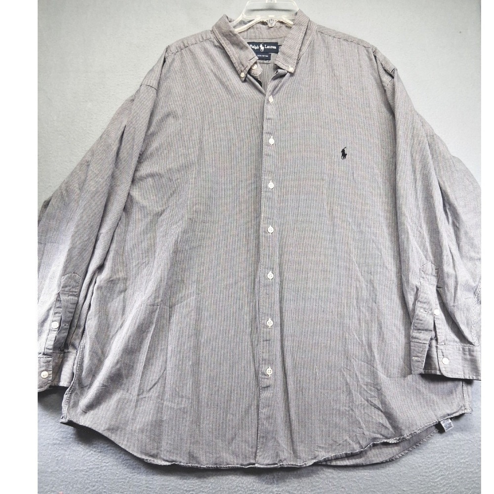 Ralph‎ Lauren Men Long Sleeve Button Down Shirt Blue Size 2XL Big
